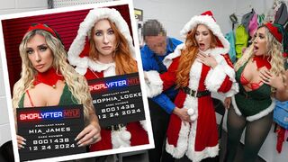 Milfs paní Claus a pohádkový asistent ukrást a potrestat krutě
