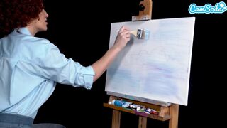 Ryan Keely Bob Ross Cosplay je divoký v době malování