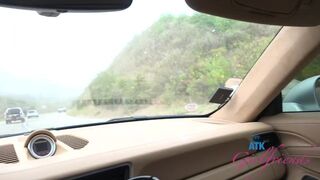 Beach rande Nicole Luva s dospívající dívka a horký auto výstřik pov
