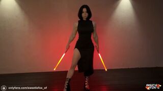 Sith dívka v podpatcích tajně fucks Jediové naboon