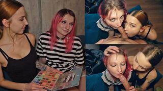 Plně ženské - dívka učí Sissy jak kouřit péro