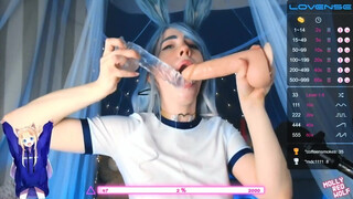 Dospívající dívka dvojité dildo kouření