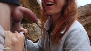 Veřejné kouření a rychlý kurva na pláži v Pov