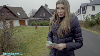Public Agent - Little tit bitch fucks for money