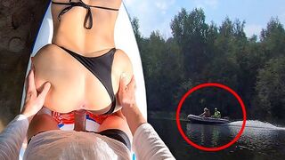 Viděli nás - opravdu riskantní venku kurva na břehu řeky s pov oči