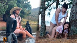 Lil timy fucks me hard in the mid of the woods