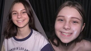 18- rok-starý dospívající s perfektní pokorný kurva hra