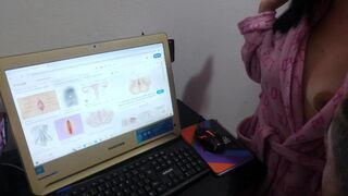 Anatomy třída a divoký kurva s horký matka matka s přírodní prsa