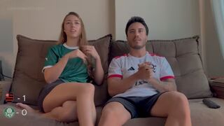 Vsadím se, že moje nevlastní sestra roztleskávaček na její flamengo vítězství a šukal její velký-zadek blond vítězství kunda v copa libertadores finále