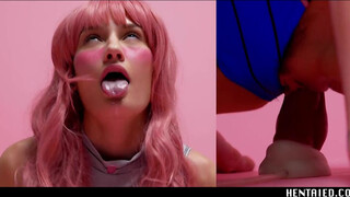 Real life hentai - šilhající kočka a její hitachi