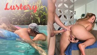 Buxom blond amatérský zadek je fucked po plavání