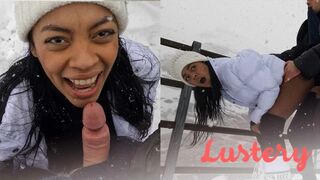 Sofi Vega sníh kurva ve sněhu - horký latinský pohlaví