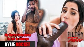 Brown step-sister with a tail is riding my dick hard
