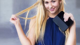 Blondýna svádění Tracy Lindsay v horké smyslné hře