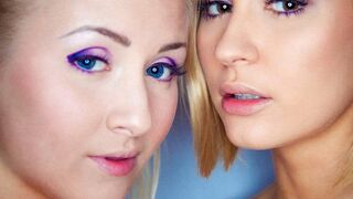 Blond lesbičky horký sání svátek
