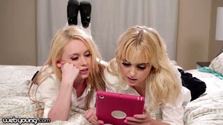 Chloe Cherry a její školačka mají lesbický experiment na hlavě